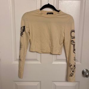 SHEIN cream crop top